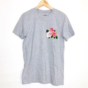 Call your mother gray, Asian rose graphic T-shirt